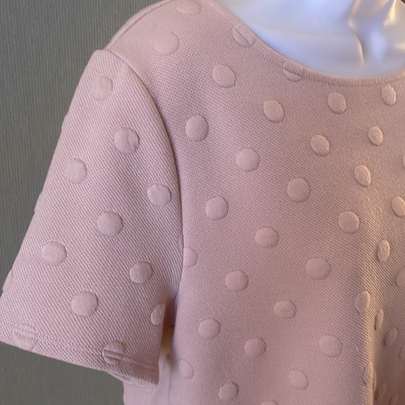 W5 size M pink dusty rose color dotted short sleeve knit top - Picture 6 of 12
